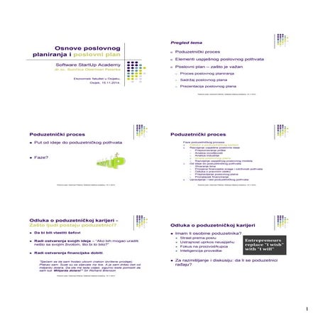 Poslovni plan - Sunčica Oberman Peterka