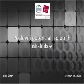 Poslovni potenciali spletnih iskaln...