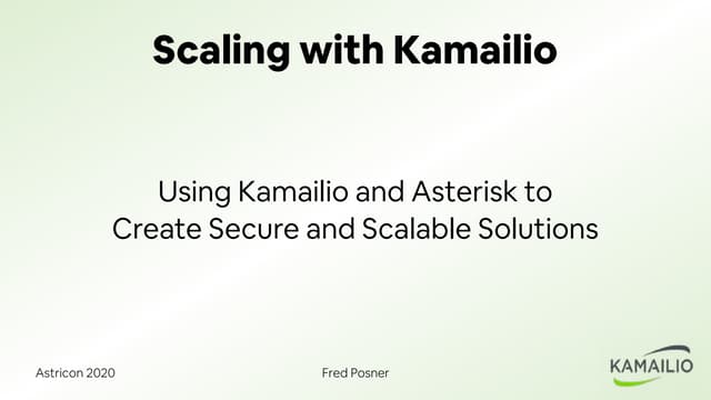 Scaling Asterisk with Kamailio