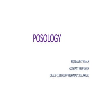 Posology