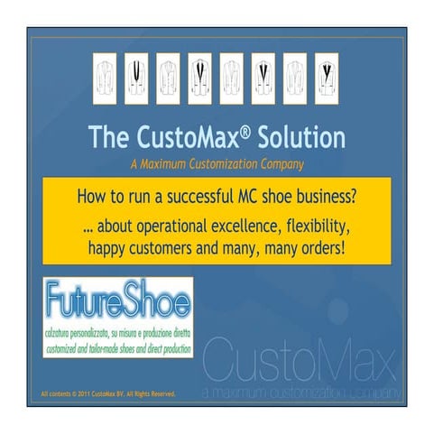 Made to Measure and Personalized Shoes: Lessons Learnt and Experiences to Share