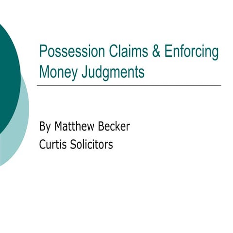 Possession And Money Judgments   Curtos Solicitors