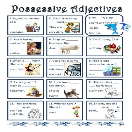 Possessive adjectives