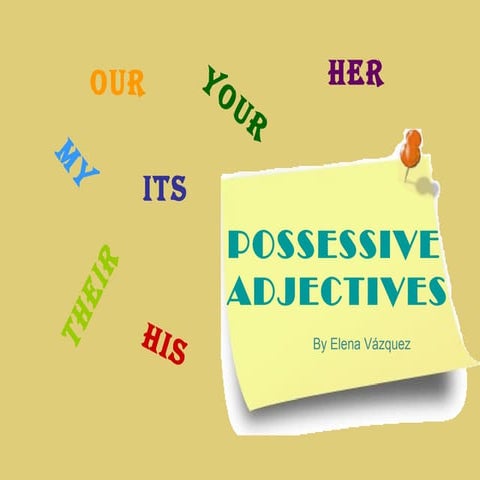 Possessive Adjectives