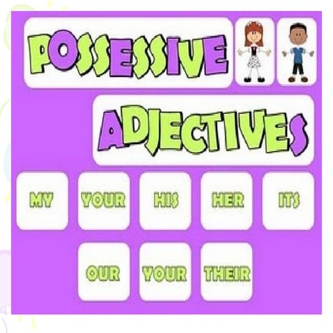 Possessive adjectives
