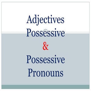 Possessive pronouns & adjective pos...