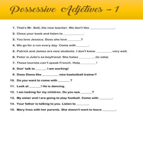 POSSESSIVES-1 | PDF