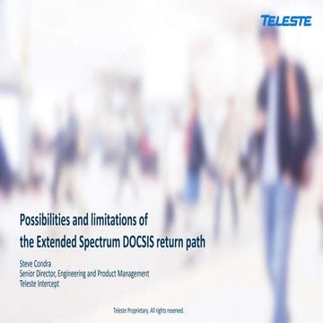Extended spectrum DOCSIS: A much different RF spectrum upgrade | PPTX