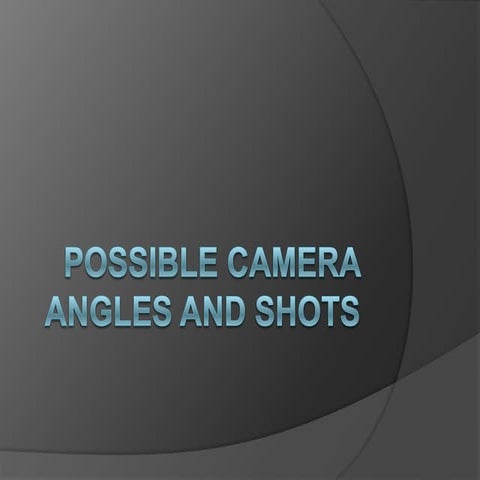 Camera angles shot types list | PPTX