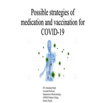 Possible medications and vaccination for covid 19
