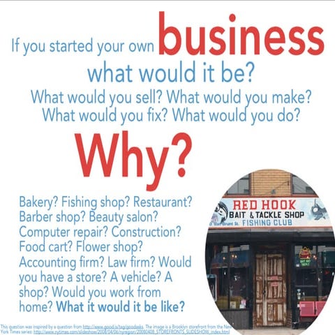 Possible writing prompts