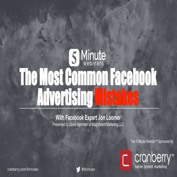 The Most Common Facebook Advertising Mistakes