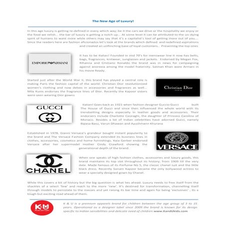 The Journey of Luxury