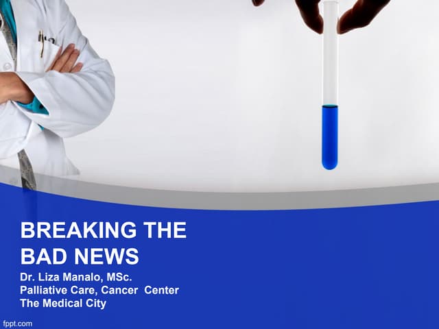 Spikes Protocol For Breaking Bad News