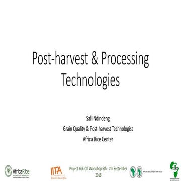 Post-harvest & Processing Technologies