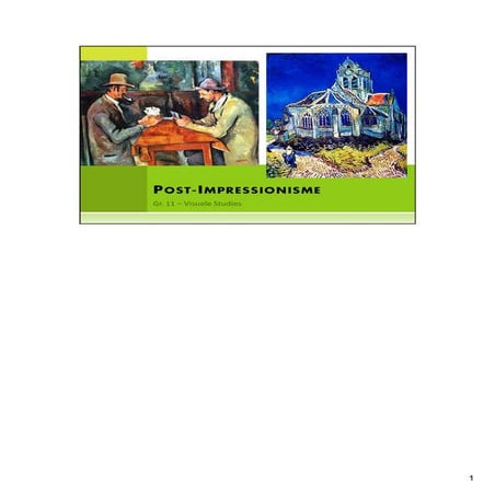 Post impressionisme  agtergrond