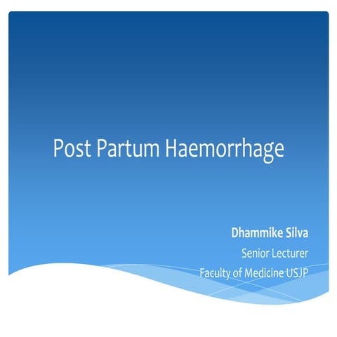 Post-partum haemorrhage
