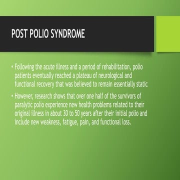 Post polio syndrome