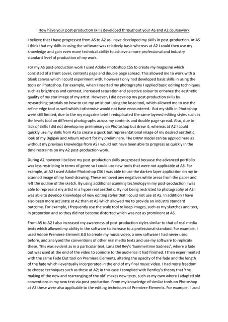 Production essay picture