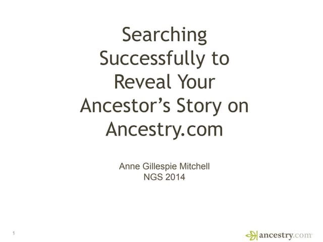 searching successfully to reveal your ancestor’s story on ancestry
