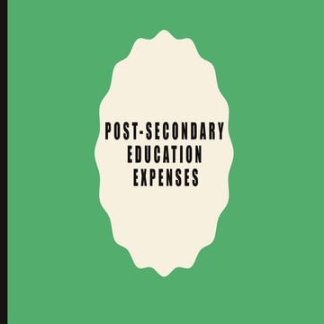 Post-Secondary Education For Personal Finance