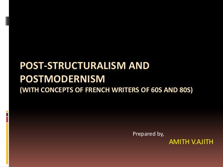 Post structuralism and postmodernism