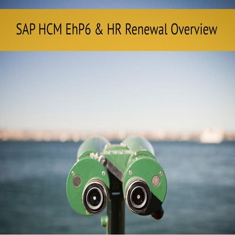 SAP HCM EhP6 and HR Renewal Overview