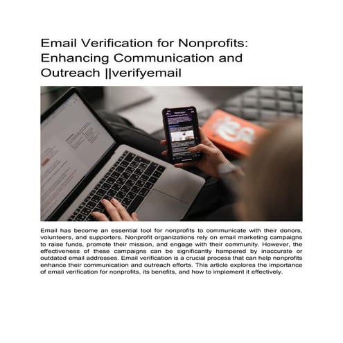 Email Verification for Nonprofits:  Enhancing Communication and  Outreach ||v...