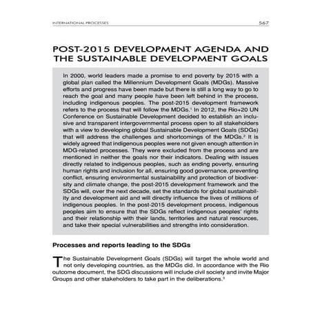 2014 Report Post 2015 Developmentagenda And The Sustainable