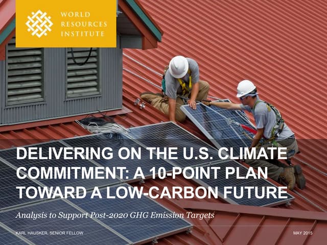 Delivering on the U.S. Climate Comm...