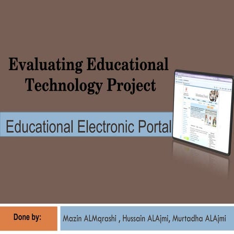 Post 3. models of evaluation in educational technology