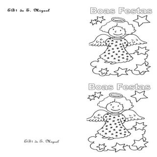 Postais de natal para pintar