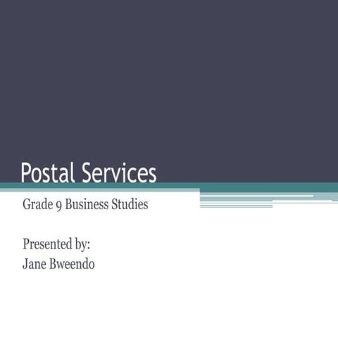 Postal services