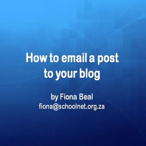 Post an email to your blog