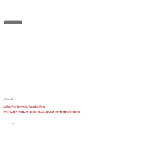 Post Award Contract Management for IT Suppliers v1.0 20200701