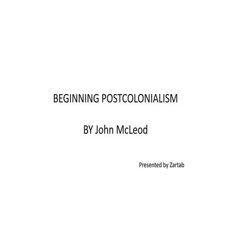 Postcolonialism