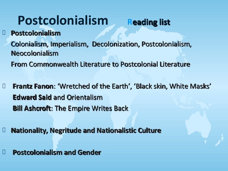 Postcolonialism Introduction Background
