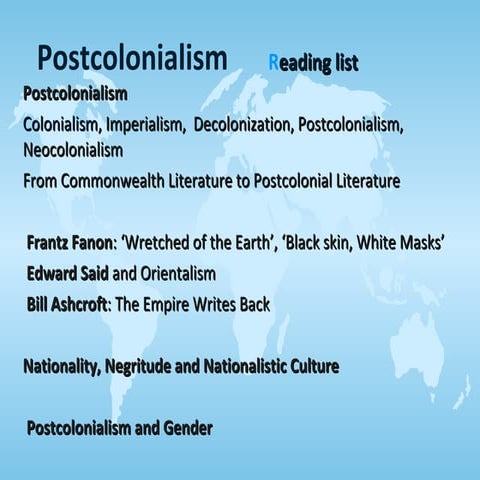 Postcolonialism Introduction - Background