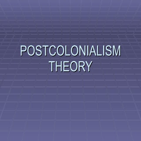 Postcolonialism Theory