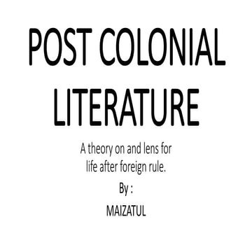 Post colonial literature