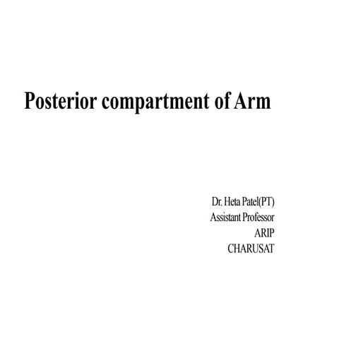 Post compartment of arm