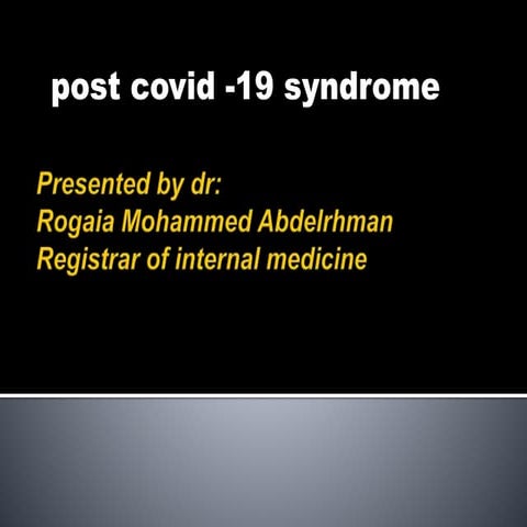 Post covid -19 syndrome
