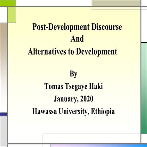 Post development theory | PPT