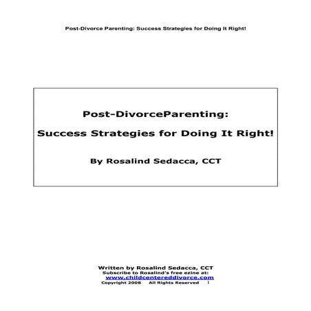 Post divorce parentinge book