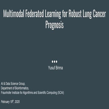 Multimodal Federated Learning for Robust Lung Cancer Prognosis
