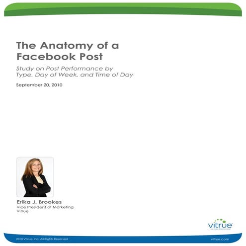 The Anatomy of a Facebook Post
