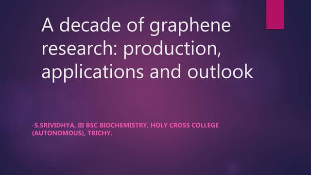 graphene applications