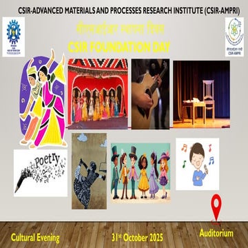 Cultural program Foundation day 2025 organized at CSIR-AMPRI