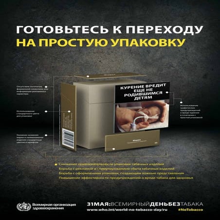 ВОЗ призывает подготовиться к простой упаковке табачных изделий