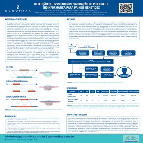 Detecção de CNVs por NGS: validação de pipeline de bioinformática para painéis genéticos. 